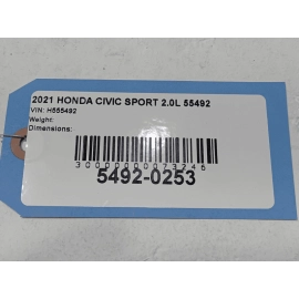 19-21 Honda Civic Sport Sedan Trunk Floor Cargo Compartment Cover Carpet Mat OEM