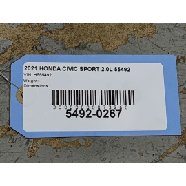 2019-2021 Honda Civic LX Sport 2.0L Exhaust System Muffler & Resonator Pipe OEM