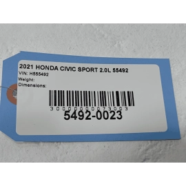 2021 HONDA CIVIC SEDAN REAR TRUNK LID RELEASE OPEN SWITCH LICENSE LIGHT LAMP OEM
