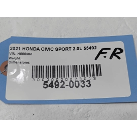 HONDA CIVIC FRONT RIGHT PASSENGER SIDE DOOR LOCK LATCH ACTUATOR OEM 2016-2021
