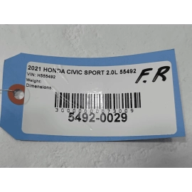 HONDA CIVIC FRONT OR REAR PASSENGER INTERIOR DOOR PULL HANDLE INER OEM 2016-2021 HONDA CIVIC FRONT OR REAR PASSENGER INTERIOR DOOR PULL HANDLE INER OEM 2016-2021