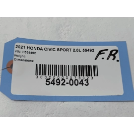 HONDA CIVIC FRONT RIGHT PASSENGER SIDE DOOR MIRROR CORNER COVER OEM 2018-2021 HONDA CIVIC FRONT RIGHT PASSENGER SIDE DOOR MIRROR CORNER COVER OEM 2018-2021