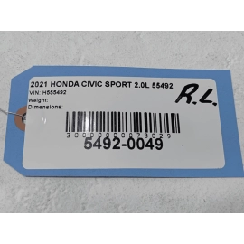 HONDA CIVIC REAR DRIVER SIDE DOOR WINDOW REGULATOR W/ MOTOR 2016-2021 OEM