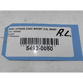 HONDA CIVIC SEDAN REAR LEFT OR RIGHT DOOR BODY WEATHERSTRIP SEAL 2016-2021 OEM