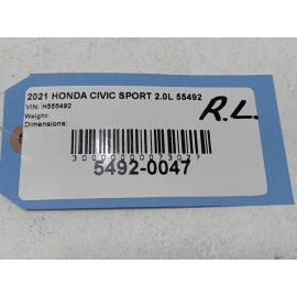 HONDA CIVIC FRONT OR REAR DRIVER INTERIOR DOOR PULL HANDLE INNER OEM 2016-2021 HONDA CIVIC FRONT OR REAR DRIVER INTERIOR DOOR PULL HANDLE INNER OEM 2016-2021