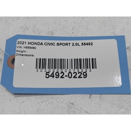 2016-2021 HONDA CIVIC SPORT DASH DASHBOARD INSTRUMENT PANEL OEM