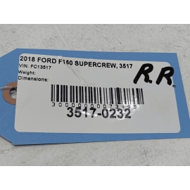 2015-20 FORD F-150 REAR PASSENGER DOOR WINDOW INNER BELT SEAL WEATHER STRIP OEM