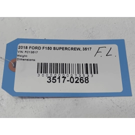 15-2020 FORD F-150 2.7L  FRONT DRIVER SIDE FENDER LINER SPLASH GUARD SHIELD OEM