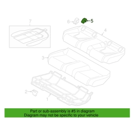Rear Seat Child Restraint Safety Hook Isofix Cover Trim Audi A6 2012-2018 O