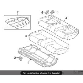 Rear Seat Child Restraint Safety Hook Isofix Cover Trim Audi A6 2012-2018 O
