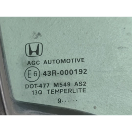 HONDA PILOT FRONT RIGHT PASSENGER DOOR WINDOW VENT GLASS OEM 2016-2022