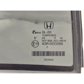 HONDA PILOT REAR PASSENGER SIDE DOOR WINDOW CORNER FIXED GLASS 2016-2022 OEM