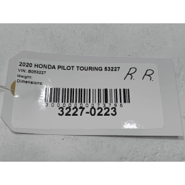 HONDA PILOT REAR PASSENGER SIDE DOOR WINDOW REGULATOR & MOTOR OEM 2016-2022