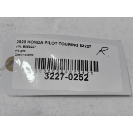 HONDA PILOT REAR RIGHT PASSENGER SIDE INNER TAILLIGHT LIGHT LAMP 2019-2022 OEM