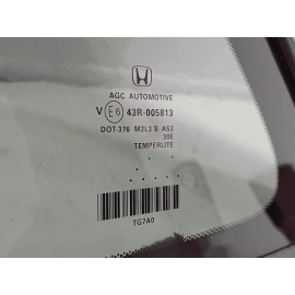 2019-2022 HONDA PILOT REAR DRIVER SIDE DOOR QUARTER GLASS WINDOW OEM