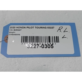 HONDA PILOT REAR LEFT DRIVER SIDE DOOR UPPER HINGE 2016 - 2024 OEM G542P