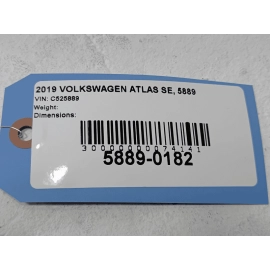 VOLKSWAGEN ATLAS ROOF OVERHEAD REAR DOME LIGHT READING LAMP 2018 - 2020 OEM