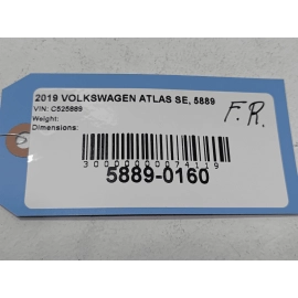 Volkswagen Atlas SE Front Passenger Side Door Wire Wiring Harness 2018-2021 OEM