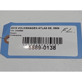 2018 - 2025 VOLKSWAGEN ATLAS FRONT LEFT DRIVER SIDE DOOR WINDOW GLASS OEM