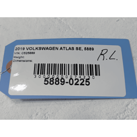 VOLKSWAGEN ATLAS REAR LEFT DRIVER SIDE DOOR FIXED WINDOW GLASS OEM 2018 - 2025