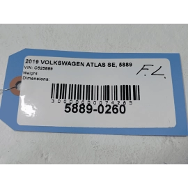 2018-2025 VOLKSWAGEN ATLAS FRONT DRIVER SUSPENSION SPLASH SHIELD OEM