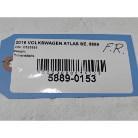 2018-2025 VOLKSWAGEN ATLAS FRONT PASSENGER DOOR BODY WEATHERSTRIP INNER SEAL OEM