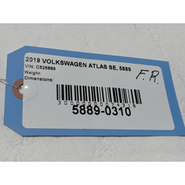 VOLKSWAGEN ATLAS FRONT RIGHT PASSENGER FENDER LINER SPLASH GUARD OEM 2018-2020