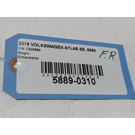 VOLKSWAGEN ATLAS FRONT RIGHT PASSENGER FENDER LINER SPLASH GUARD OEM 2018-2020 VOLKSWAGEN ATLAS FRONT RIGHT PASSENGER FENDER LINER SPLASH GUARD OEM 2018-2020