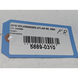 VOLKSWAGEN ATLAS FRONT RIGHT PASSENGER FENDER LINER SPLASH GUARD OEM 2018-2020