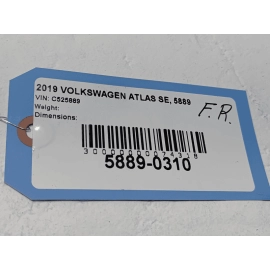 VOLKSWAGEN ATLAS FRONT RIGHT PASSENGER FENDER LINER SPLASH GUARD OEM 2018-2020 VOLKSWAGEN ATLAS FRONT RIGHT PASSENGER FENDER LINER SPLASH GUARD OEM 2018-2020