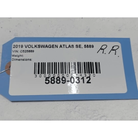 VOLKSWAGEN ATLAS REAR RIGHT PASSENGER FENDER LINER SPLASHGUARD 2018-2020 OEM VOLKSWAGEN ATLAS REAR RIGHT PASSENGER FENDER LINER SPLASHGUARD 2018-2020 OEM