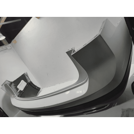 2018 - 2020 VOLKSWAGEN ATLAS REAR BUMPER COVER ASSEMBLY OEM 0Q0Q Pure White