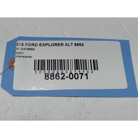 2016-2019 FORD EXPLORER REAR TRUNK PASSENGER SIDE QUARTER PANEL TRIM COVER OEM