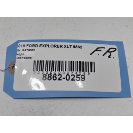 16-2019 FORD EXPLORER FRONT PASSENGER SIDE QUARTER WHEEL ARCH FLARE MOLDING OEM 16-2019 FORD EXPLORER FRONT PASSENGER SIDE QUARTER WHEEL ARCH FLARE MOLDING OEM