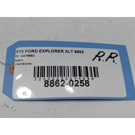 2011-2019 FORD EXPLORER REAR PASSENGER SIDE QUARTER WHEEL ARCH FLARE MOLDING OEM 2011-2019 FORD EXPLORER REAR PASSENGER SIDE QUARTER WHEEL ARCH FLARE MOLDING OEM