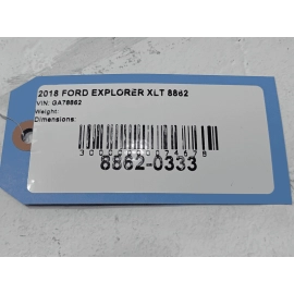 16-2019 FORD EXPLORER TAILGATE LIFTGATE BACK DOOR ROOF SPOILER W/ LIGHT *FT* OEM