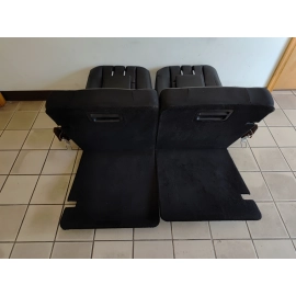 2016-19 Ford Explorer XLT Rear Third Row Leather Manual Fold Seat Set OEM Black