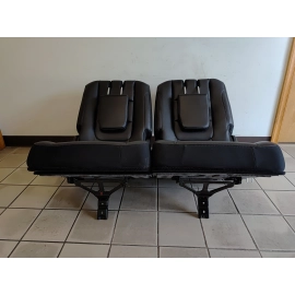2016-19 Ford Explorer XLT Rear Third Row Leather Manual Fold Seat Set OEM Black