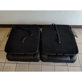 2016-19 Ford Explorer XLT Rear Third Row Leather Manual Fold Seat Set OEM Black