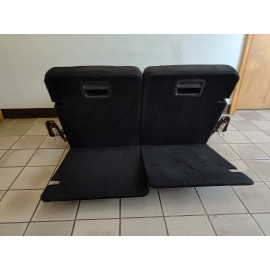 2016-19 Ford Explorer XLT Rear Third Row Leather Manual Fold Seat Set OEM Black