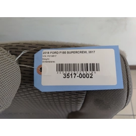 2017-2018 Ford F-150 Rear Second Row Split Seat w/Headrest Cloth Gray OEM