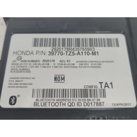 2016-2017 Acura MDX Bluetooth Communication Computer Control Module Unit OEM