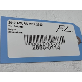 2014-2020 ACURA MDX FRONT LEFT OR RIGHT SIDE DOOR BODY WEATHERSTRIP SEAL OEM