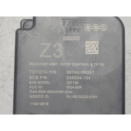 2021-2022 TOYOTA RAV4 TIRE PRESSURE MONITORING SYSTEM TPMS OEM