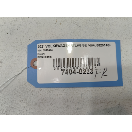 2018-2023 VOLKSWAGEN ATLAS FRONT RIGHT PASSENGER LOWER CONTROL ARM OEM