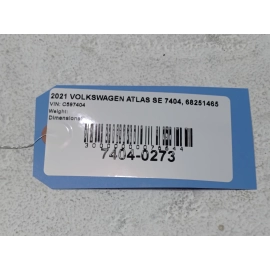 2021-2023 Volkswagen Atlas Lift Gate Liftgate Assembly Gray OEM