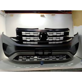 2021-2023 Volkswagen Atlas Front Bumper Cover w/Park Sensors Gray OEM