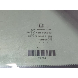 2016-2022 Honda Pilot Rear Left Driver Side Quarter Window Glass LH OEM