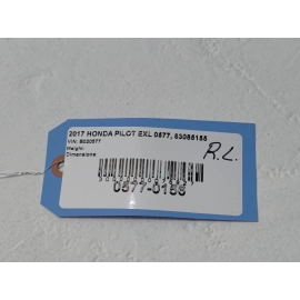 HONDA PILOT PASSPORT REAR LEFT DRIVER SIDE DOOR WINDOW GLASS 2016 - 2O22 EM