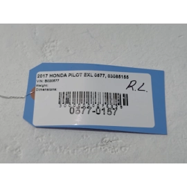 HONDA PILOT REAR DRIVER SIDE LICENSE LIGHT LAMP MOLDING COVER TRIM OEM 2016-2022